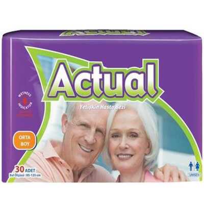 Actual Yetişkin Hasta Bezi Medium 30 Lu Paket - Actual