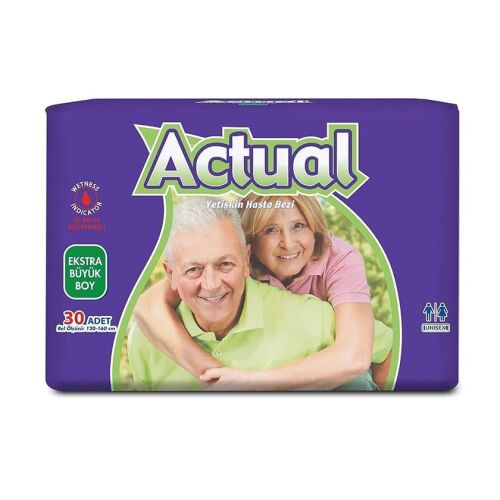 Actual Yetişkin Hasta Bezi X-Large 30 Lu Paket - 1