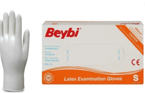 Beybi Latex Muayene Eldiveni Pudralı Small 100lü P - 1