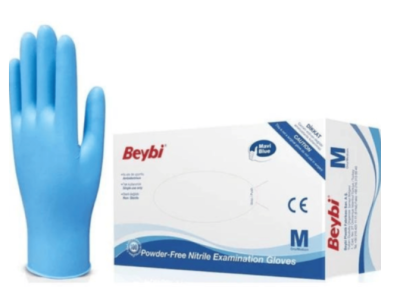Beybi Nitril Mavi Muayene Eldiveni Medium - Beybi