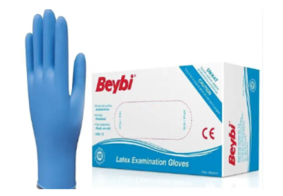 Beybi Nitril Mavi Pudrasız Muayene Eldiveni Small - Beybi