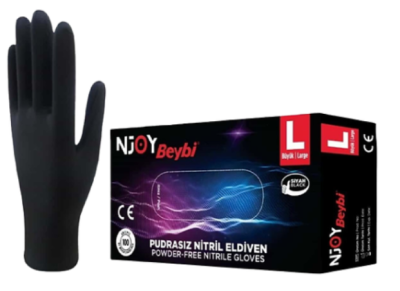 Beybi Njoy Nitril Pudrasız Muayene Eldiveni Large - Beybi