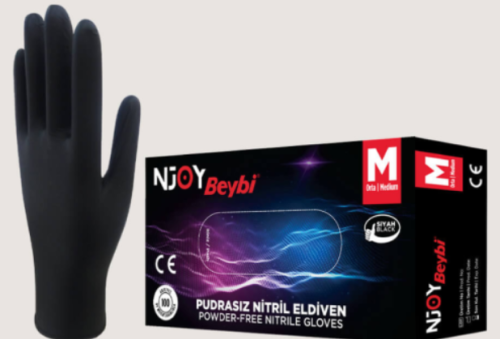 Beybi Njoy Nitril Pudrasız Muayene Eldiveni Medium - 1
