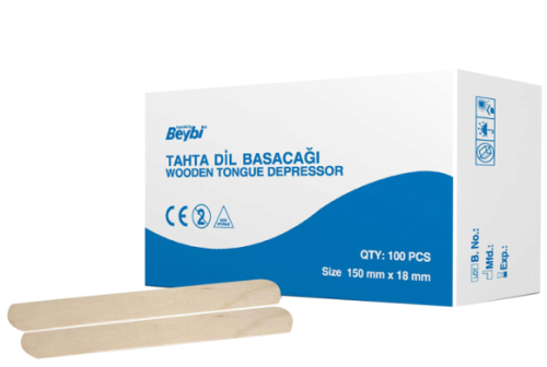 Beybi Tahta Dil Basacağı - Abeslang 100 Adet - 1