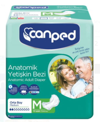 CANPED ANATOMİK HASTA BEZİ 10 ADET MEDİUM - Canped