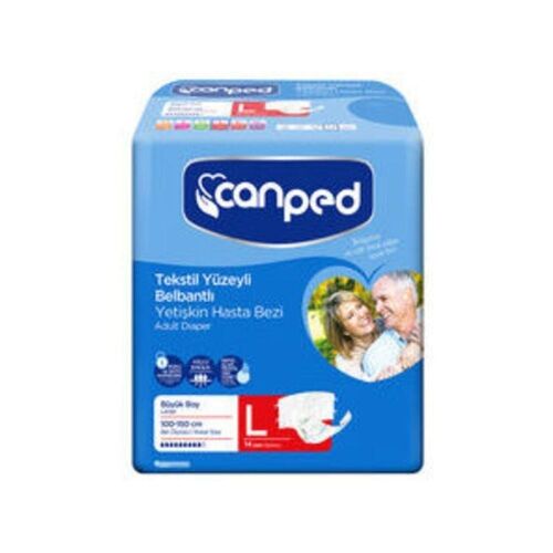 Canped Belbantlı Tekstil Hasta Bezi Large 14'Lü - 1