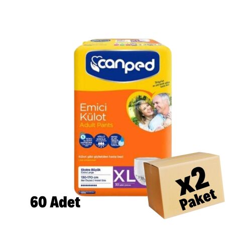CANPED EMİCİ KÜLOT BÜYÜK X-Large BEDEN 60 Adet 2 Paket - 1