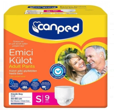 CANPED EMİCİ KÜLOT HASTA BEZİ (SMALL) 9 ADET - Canped