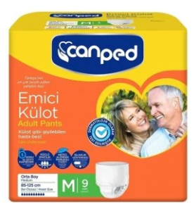 CANPED EMİCİ KÜLOT M ORTA BEDEN 9 ADET - 