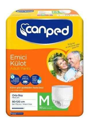 CANPED EMİCİ KÜLOT ORTA (MEDİUM) 30LU HASTA BEZİ - 1