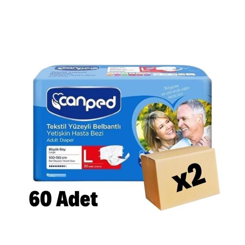 CANPED HASTA BEZİ BELBANTLI TEKS. LARGE 60 Adet 2 Paket - 1