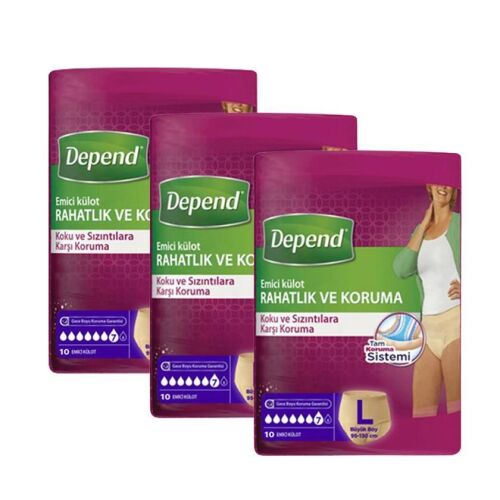 Depend Emici Külot Kadın Large ( Büyük Boy ) 600 Adet 20 Koli - 4