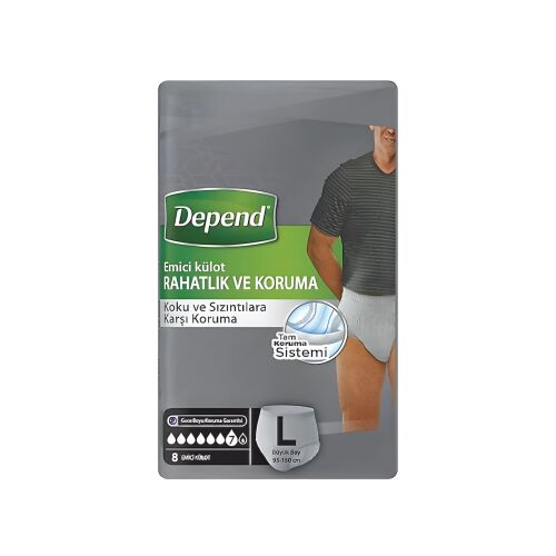 Depend Erkek Hasta Bezi Large 48 Adet 6 Paket - 2