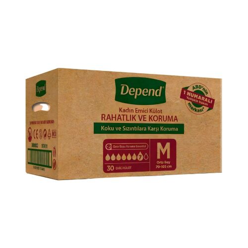 DEPEND HASTA BEZİ KADIN (MEDİUM - ORTA BOY) 30LU - 1