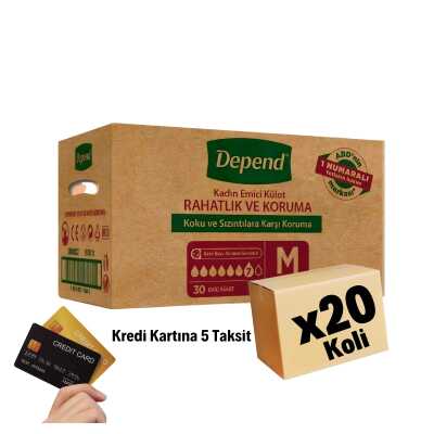 Depend Hasta Bezi Kadın (Medium - Orta Boy) 600 Adet 20 Koli - 1