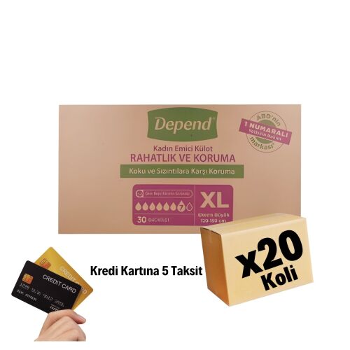 Depend Hasta Bezi (X Large - Ekstra Büyük Boy) 600 Adet 20 Koli - 1