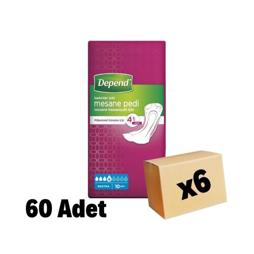 Depend Kadın Mesane Pedi Ekstra 60 Adet 6 Paket - 1