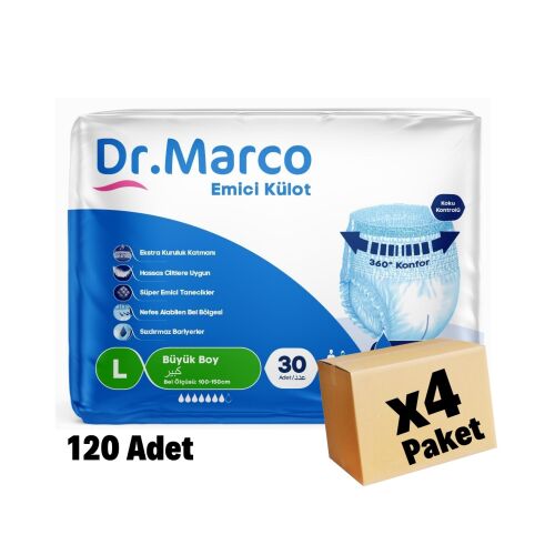 DR MARCO EMİCİ KÜLOT LARGE (100x150cm ) 120 Adet 4 Paket - 1