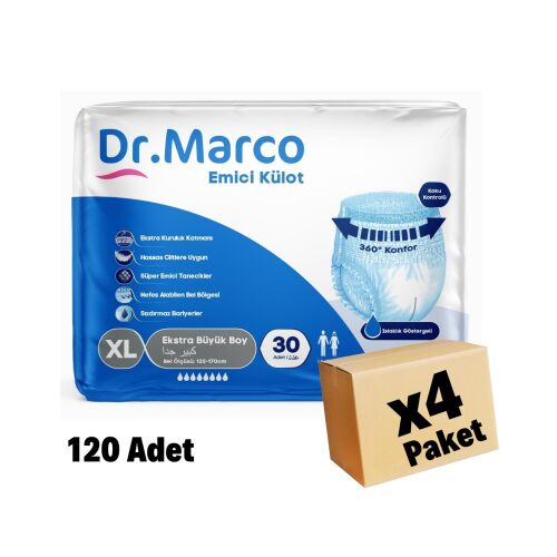 DR. MARCO KÜLOTLU HASTA BESZİ (X- LARGE ) 120 Adet 4 Paket - 1
