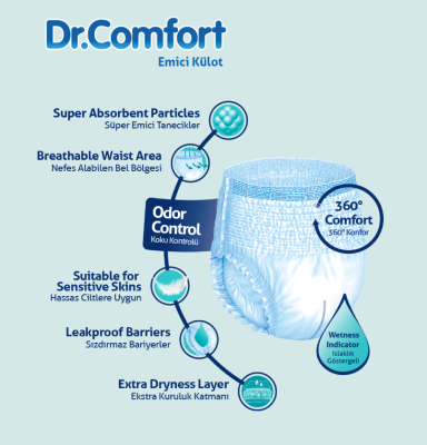 Dr.Comfort Yetişkin Emici Külot Ekstra Large 10lu - 2