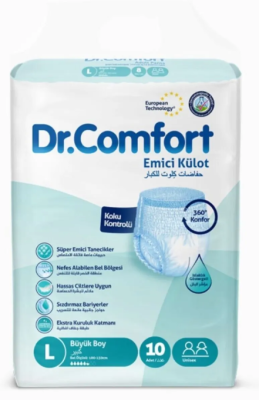 Dr.Comfort Yetişkin Emici Külot Large 10lu - Dr.Comfort