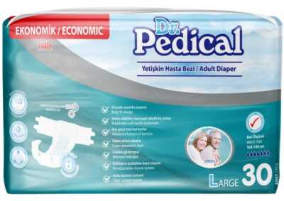DR.PEDİCAL HASTA BEZİ BAĞLAMALI LARGE 30 ADET - Dr.Pedical