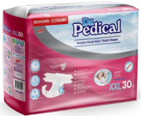 DR.PEDİCAL HASTA BEZİ BAĞLAMALI XX-LARGE 30 ADET - 1
