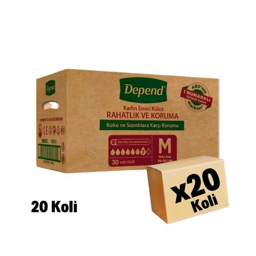 Evony Large 5 Koli (Toplam 20 Paket) + Depend Medium 20 Koli Kampanya Seti - 3