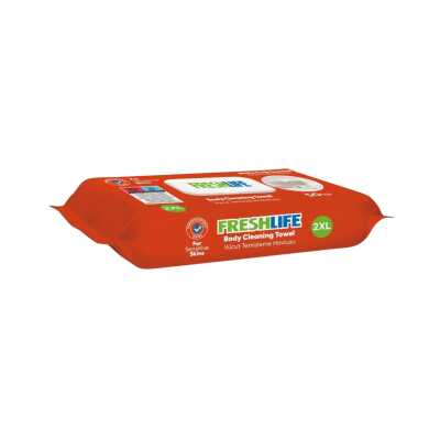 Freshlife Vücut Temizleme Havlusu 50 Yaprak(12 paket) - 2