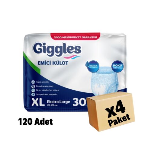 GİGGLES EMİCİ KÜLOT EXTRA LARGE (120x170) 120 Adet 4 Paket - 1