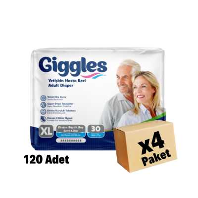 GİGGLES HASTA BEZİ EXTRA LARGE (120X160CM) 120 Adet 4 Paket - 1