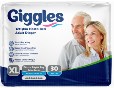 GİGGLES HASTA BEZİ EXTRA LARGE 30LU (120X160CM) - GİGGLES