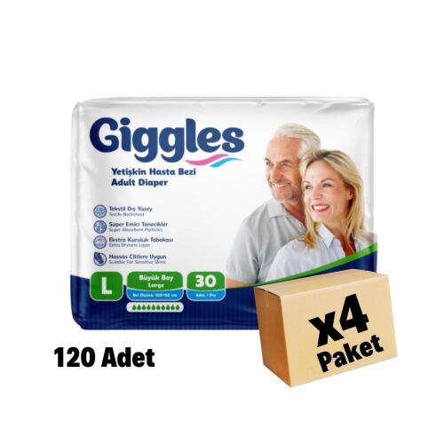 GİGGLES HASTA BEZİ LARGE (100X150CM) 120 Adet 4 Paket - 1