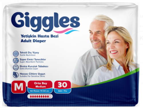 GİGGLES HASTA BEZİ MEDİUM 30LU (85X125CM) - 1