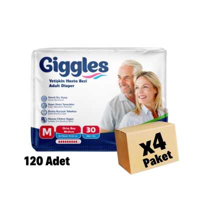 GİGGLES HASTA BEZİ MEDİUM (85X125CM) 120 Adet 4 Paket - 1