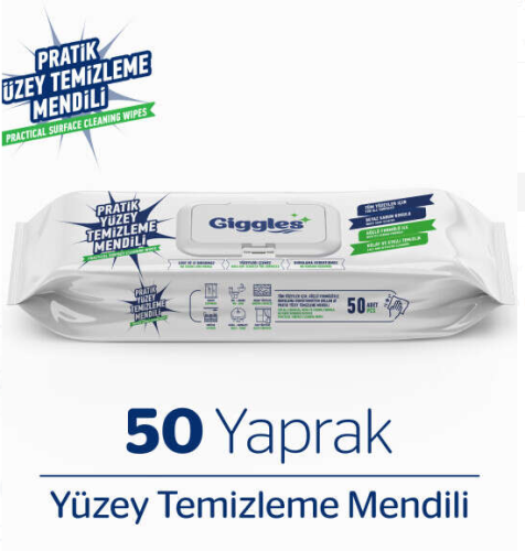 GİGGLES PRATİK YÜZEY TEMİZLEME HAVLUSU 50Lİ - 1