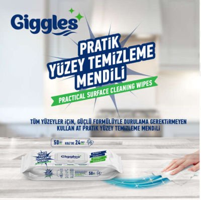GİGGLES PRATİK YÜZEY TEMİZLEME HAVLUSU 50Lİ - 3