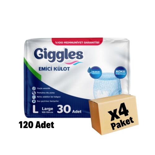 GİGGLES YETİŞKİN EMİCİ KÜLOT LARGE 120 Adet 4 Paket - 1