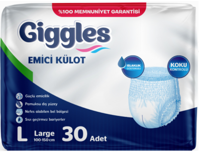 GİGGLES YETİŞKİN EMİCİ KÜLOT LARGE 30LU - GİGGLES