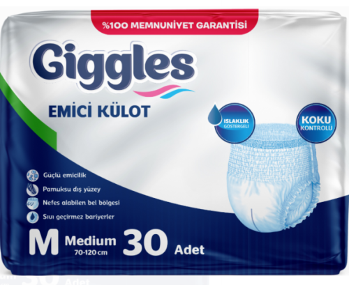 GİGGLES YETİŞKİN EMİCİ KÜLOT MEDİUM 30LU - 1