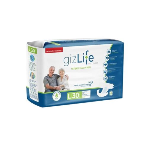 GİZLİFE BEL BANTLI YETİŞKİN HASTA BEZİ LARGE 30 AD - 1