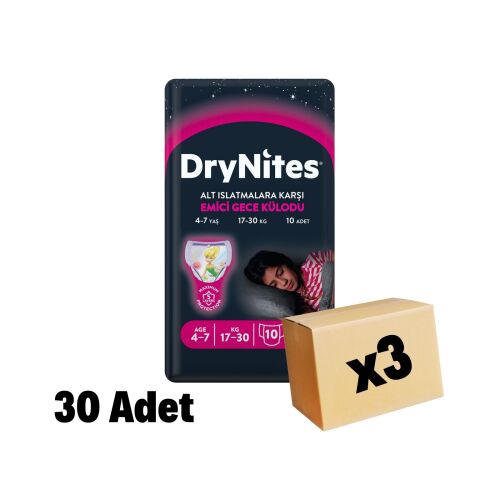 Huggies Drynites Gece Külodu Kız 4-7 Yaş 10'Lu 30 Adet 3 Paket - 1