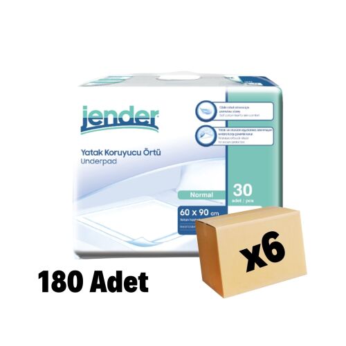 JENDER YATAK KORUYUCU ÖRTÜ 60*90 30 LU 180 Adet 6 Paket - 1