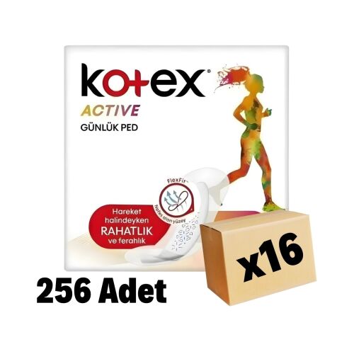  Kotex Active Günlük Ped 256 Adet 16 Paket - 1