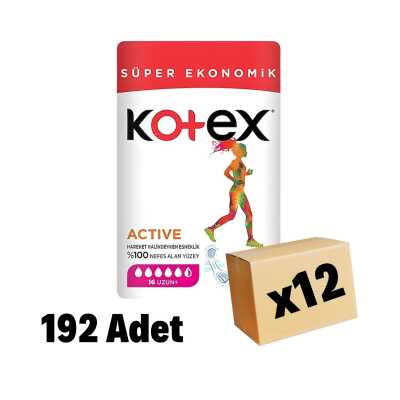 Kotex Active Quadro Uzun 192 Adet 12 Paket - 1