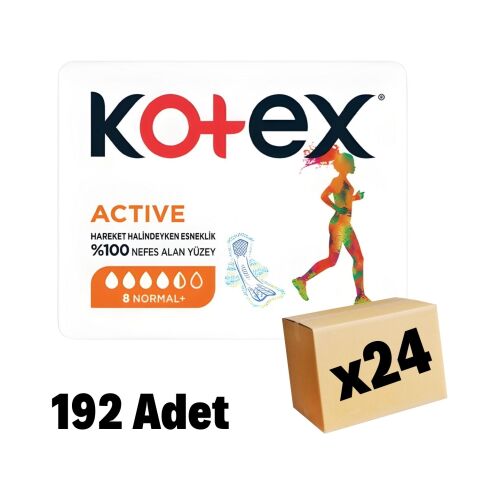 Kotex Active Single Normal Ped 192 Adet 24 Paket - 1