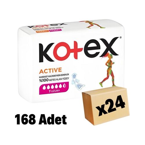 Kotex Active Single Süper Ped 168 Adet 24 Paket - 1