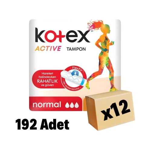 Kotex Active Tampon Normal SRP 192 Adet 12 Paket - 1
