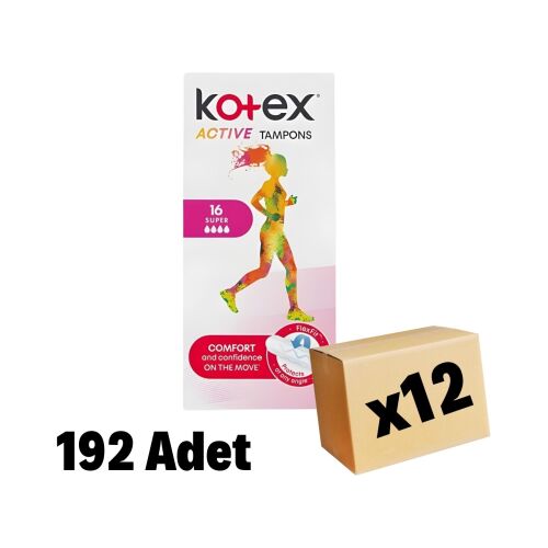 Kotex Active Tampon Uzun SRP 192 Adet 12 Paket - 1