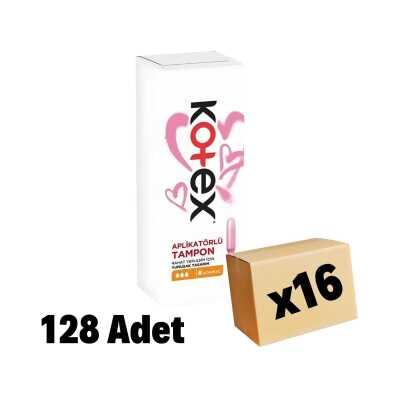 Kotex Aplikatörlü Tampon Normal 128 Adet 16 Paket - 1